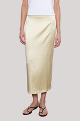 Enza Costa - Lustre Column Skirt - FLAN