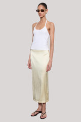 Enza Costa - Lustre Column Skirt - FLAN