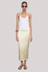 Enza Costa - Lustre Column Skirt - FLAN