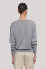 Enza Costa - Silk Knit Crew - HEATGRAY