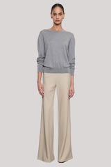 Enza Costa - Silk Knit Crew - HEATGRAY