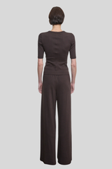 Enza Costa - Soft Cotton New Classic Half Sleeve Tee - ESPRESSO