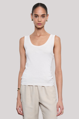 Enza Costa - Supima Baby Rib Tank - PEARLGRY