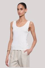Enza Costa - Supima Baby Rib Tank - PEARLGRY