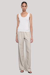 Enza Costa - Supima Baby Rib Tank - PEARLGRY