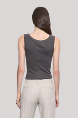 Enza Costa - Supima Baby Rib Tank - SLATE