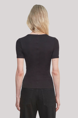 Enza Costa - Supima Cotton New Classic Short Sleeve - BLACK