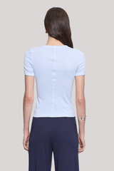 Enza Costa - Supima Cotton New Classic Short Sleeve - PALEBLUE