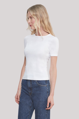 Enza Costa - Supima Cotton New Classic Short Sleeve - WHITE