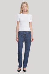 Enza Costa - Supima Cotton New Classic Short Sleeve - WHITE
