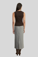 Enza Costa - Supima Cotton New Classic Sleeveless Tee - ESPRESSO