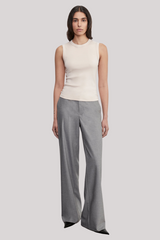 Enza Costa - Supima Cotton New Classic Sleeveless Tee - PARCHMNT