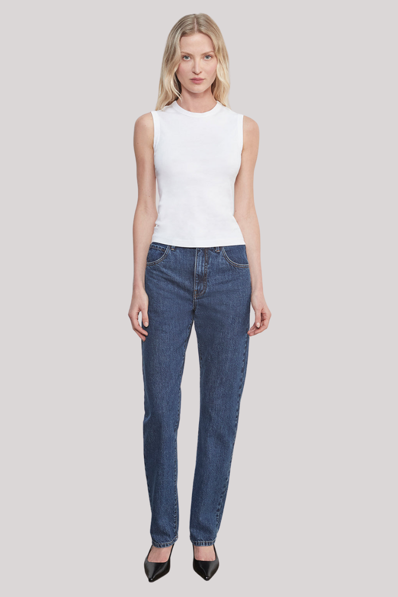 Enza Costa - Supima Cotton New Classic Sleeveless Tee - WHITE