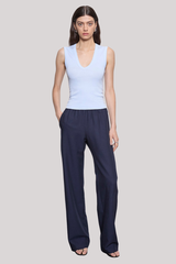 Enza Costa - Supima Cotton Sleeveless V - PALEBLUE