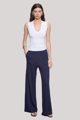 Enza Costa - Supima Cotton Sleeveless V - WHITE