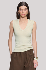 Enza Costa - Textured Knit Sleeveless V - BEACHGLA