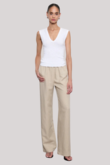 Enza Costa - Textured Knit Sleeveless V - WHITE