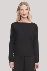 Enza Costa - Tissue Cashmere Dolman Sweater - BLACK