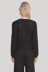 Enza Costa - Tissue Cashmere Dolman Sweater - BLACK