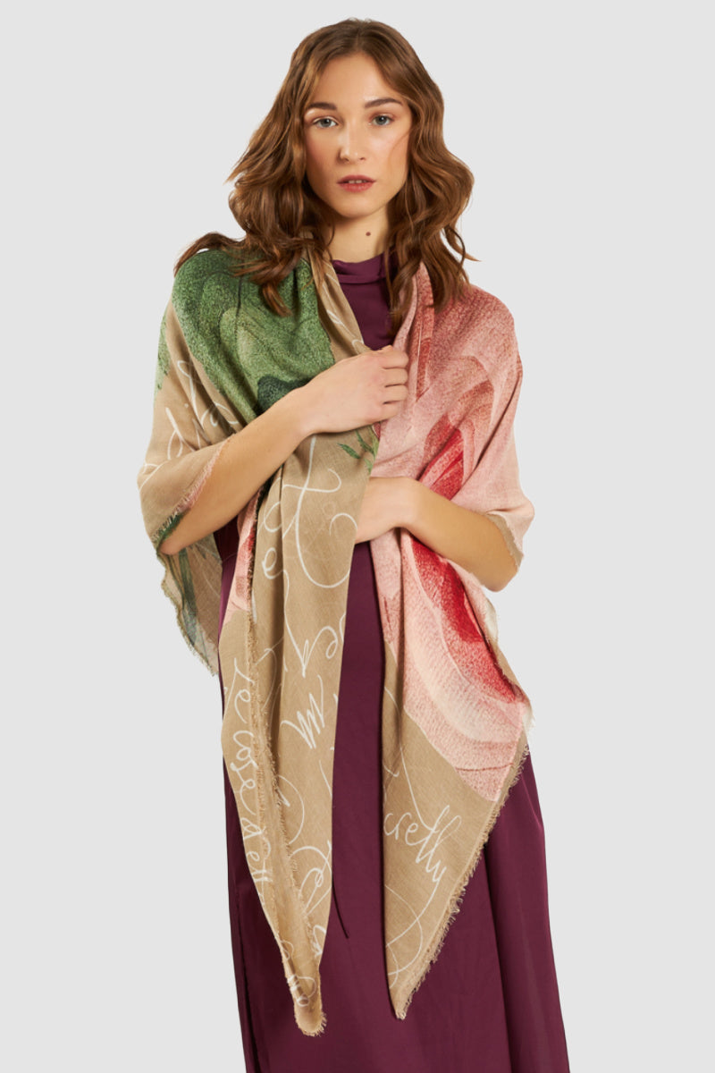 Faliero Sarti - Rosetta Printed Scarf - REDTAUPE