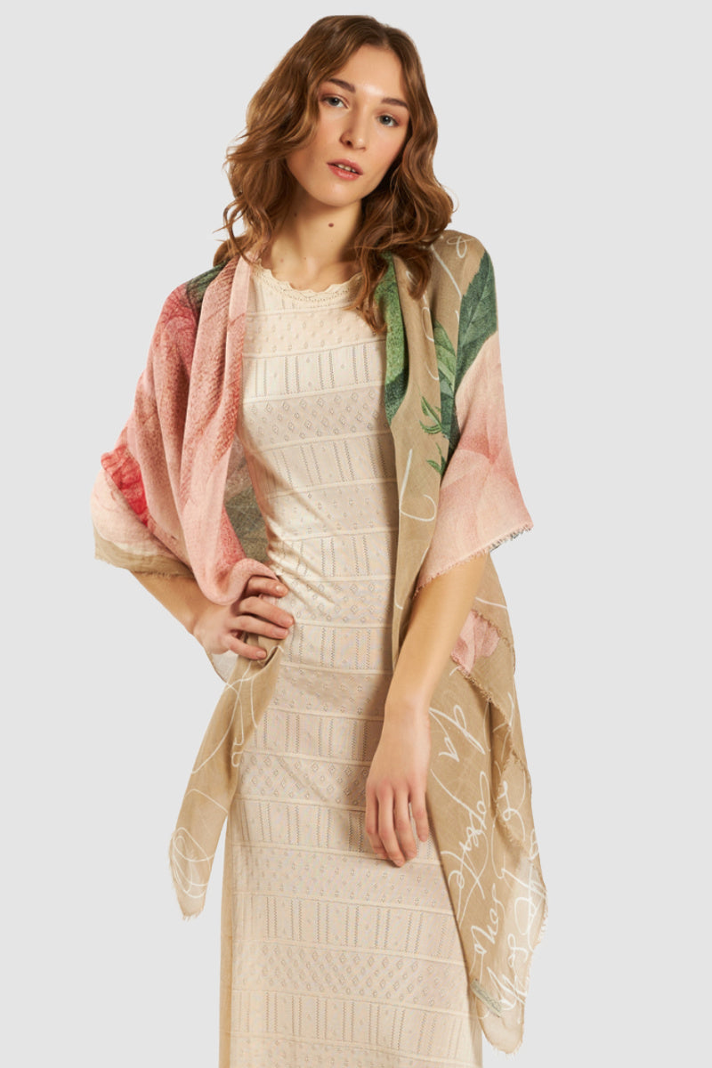 Faliero Sarti - Rosetta Printed Scarf - REDTAUPE