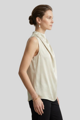 Forte_Forte - Envers Satin Sleeveless Top - ARGILLA