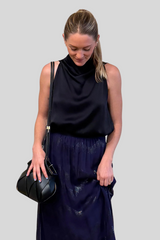 Forte_Forte - Envers Satin Sleeveless Top - NOTTE
