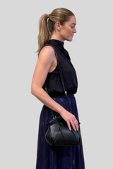 Forte_Forte - Envers Satin Sleeveless Top - NOTTE