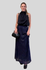 Forte_Forte - Envers Satin Sleeveless Top - NOTTE