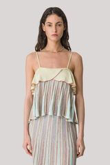 Forte_Forte - “Les Folies” Jacquard Ruffle Top - LUCENTE