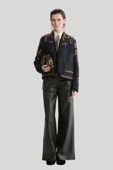 Forte_Forte - Nappa Leather High Waist Pants - PETROLE