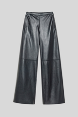 Forte_Forte - Nappa Leather High Waist Pants - PETROLE