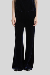 Forte_Forte - Viscose/Silk Velvet Pant - NIGHT