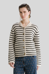 Forte_Forte - Wool Cashmere Striped Jacket - PURE