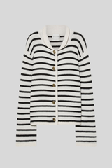 Forte_Forte - Wool Cashmere Striped Jacket - PURE