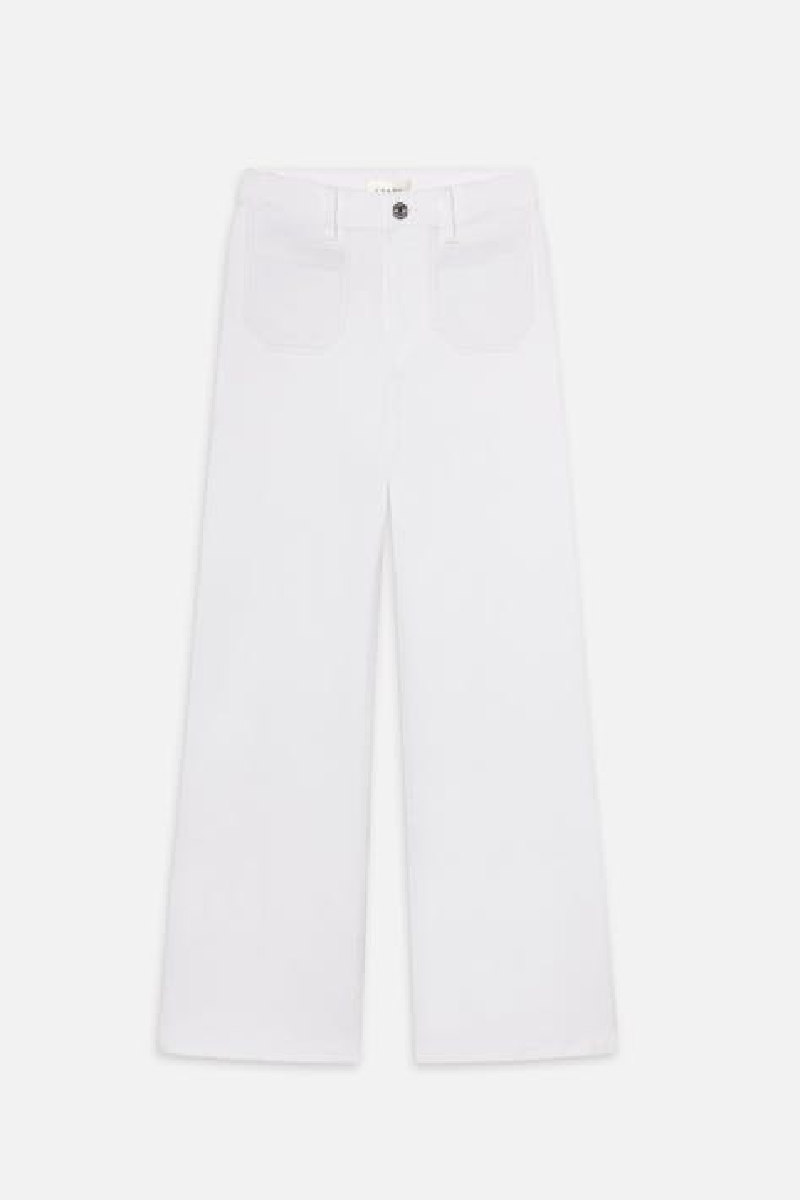 Frame - Le Slim Palazzo Modernist Pocket - WHITE