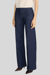 Frame - Le Slim Palazzo Pintuck Pocket - RINSE