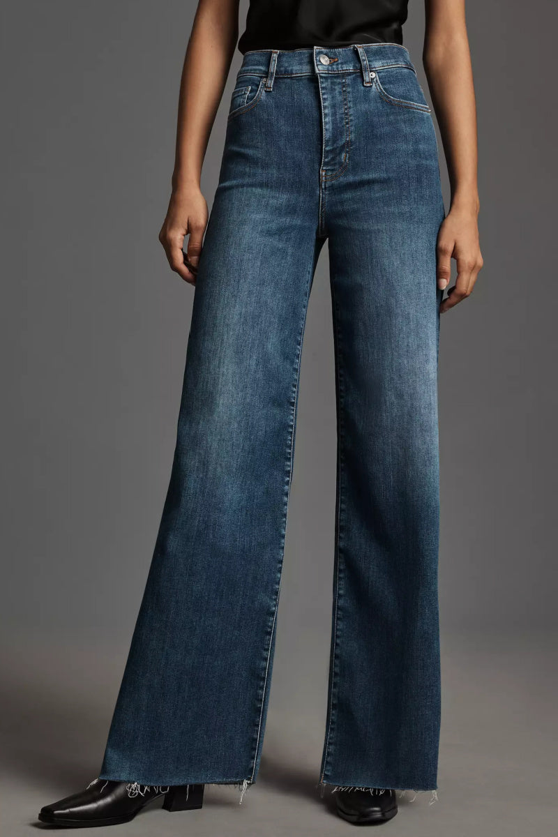 Frame - Le Slim Palazzo Raw Fray Jeans