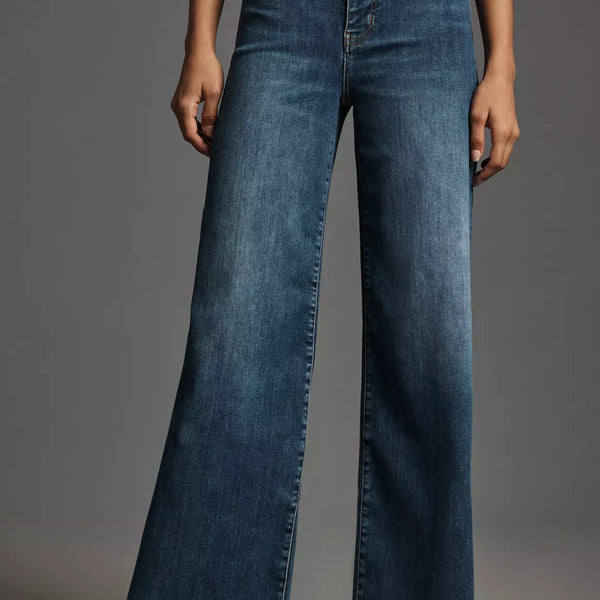 Frame - Le Slim Palazzo Raw Fray Jeans