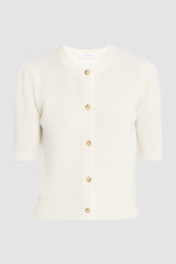 Frame - Shrunken Short Sleeve Cardi - CREAM