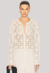 Frame - The Crochet Cardi - CREAM