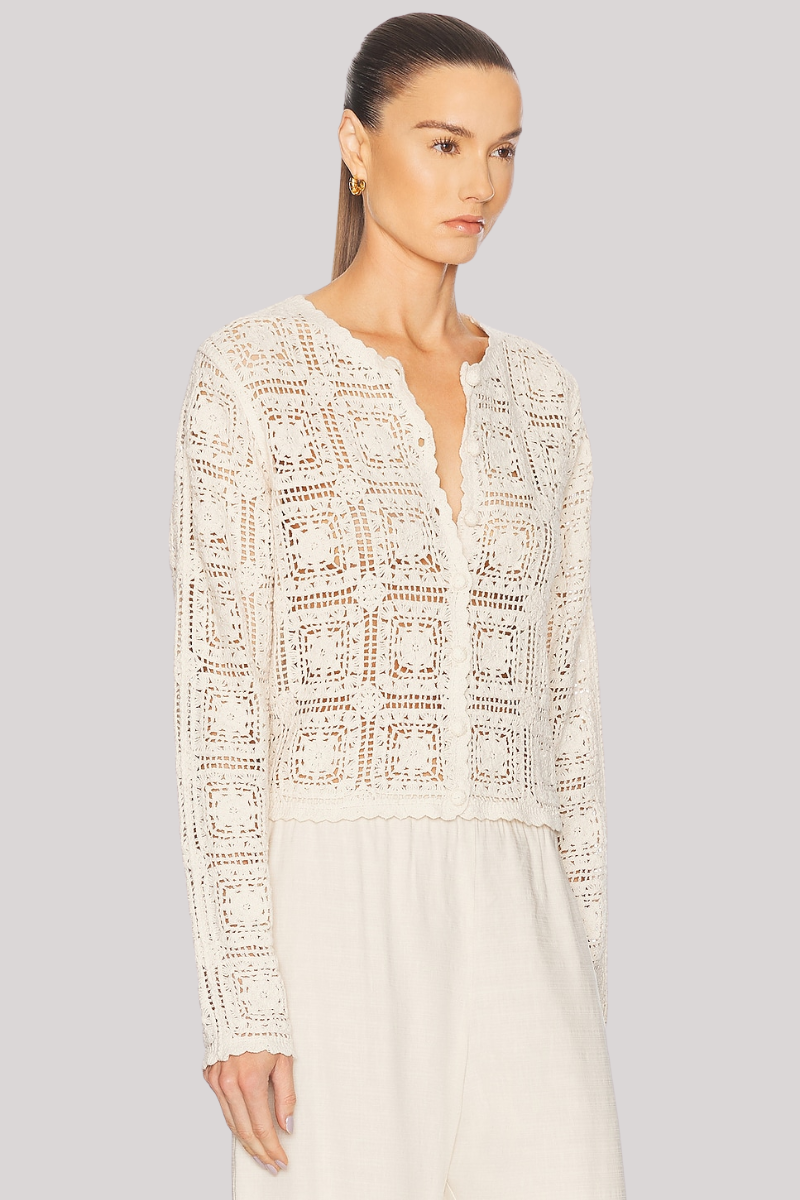 Frame - The Crochet Cardi - CREAM