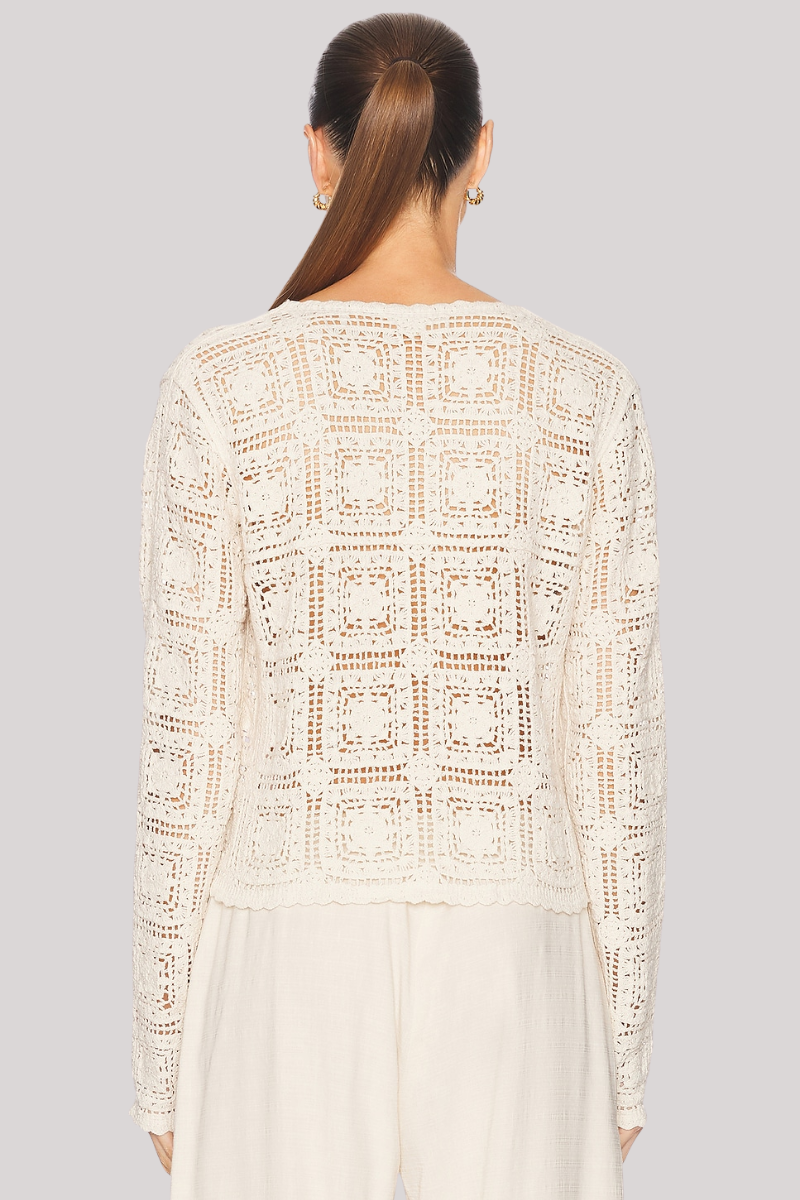 Frame - The Crochet Cardi - CREAM