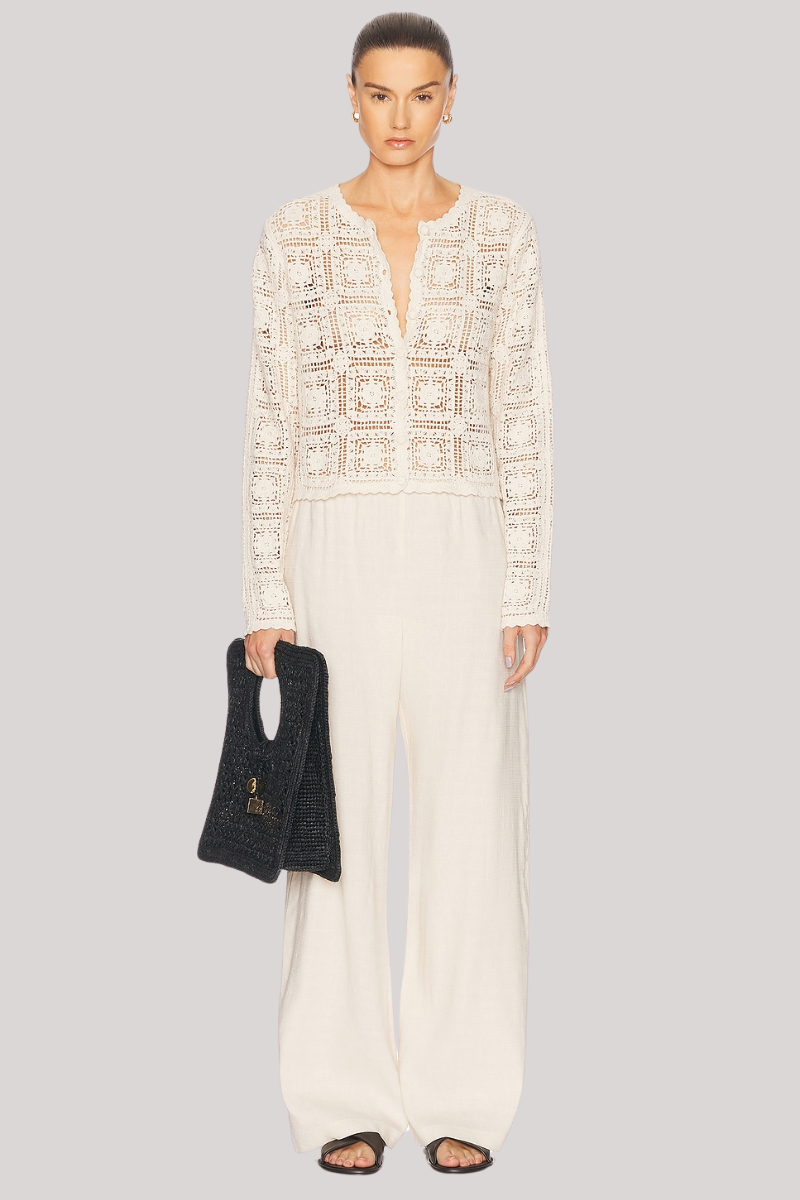 Frame - The Crochet Cardi - CREAM