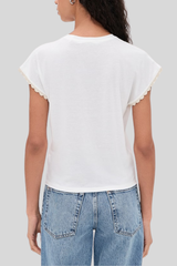 Frame - The Crochet Muscle Tee - WHITE