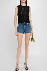 Frame - The Crochet Tank Top - BLACK