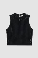Frame - The Crochet Tank Top - BLACK