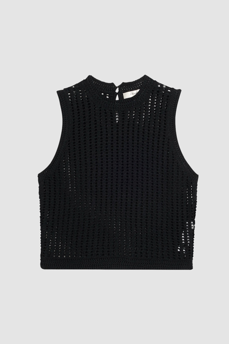 Frame - The Crochet Tank Top - BLACK