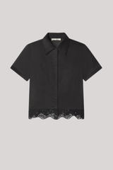 Frame - The Embroidered Seaside Shirt - BLACK