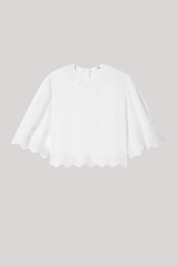 Frame - The Embroidered Top - WHITE